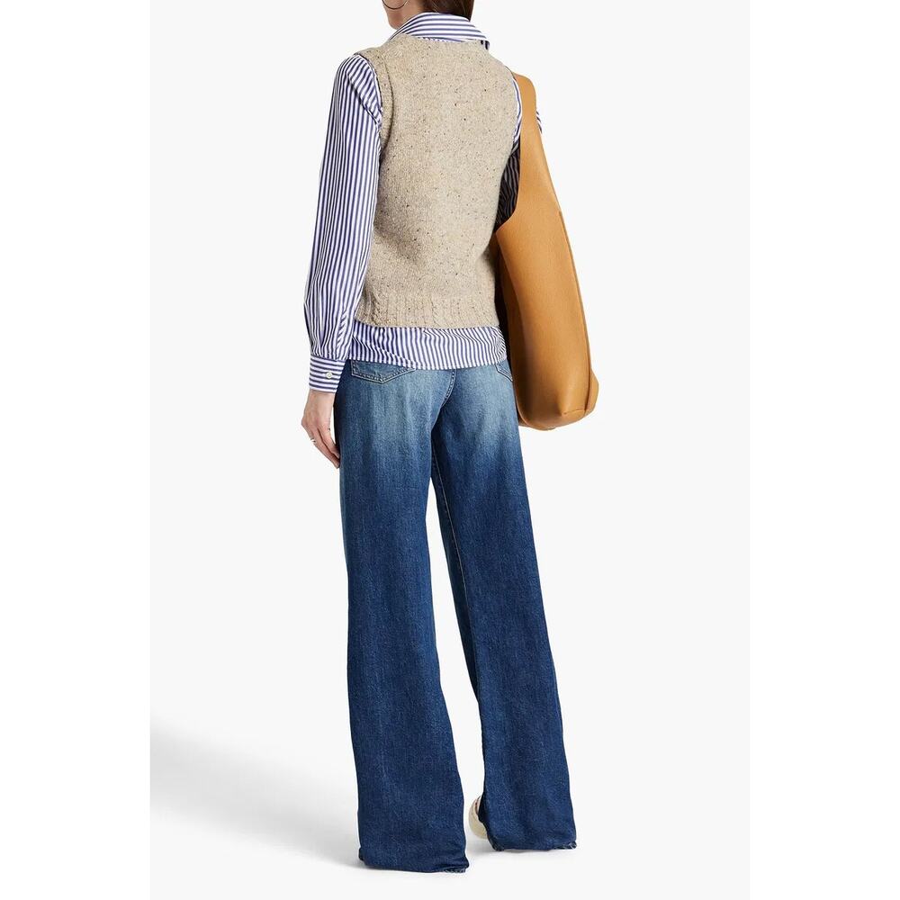 ALEX MILL francis donegal merino wool blend sweater vest Oatmeal Small S - Picture 5 of 5